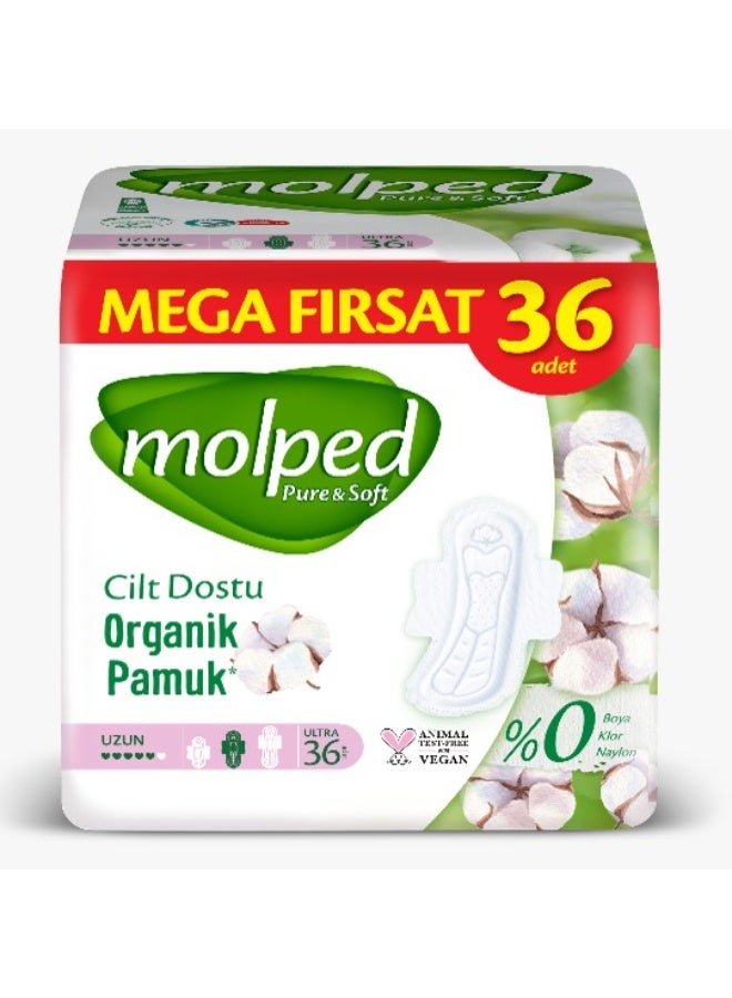 Molped Pure & Soft Ultra Hygienic Pads – Long | Mega Deal 36 Pads | Ultra-Thin, Soft & Reliable Protection - Image 1